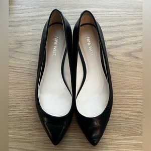 Nine West Black Leather Flats